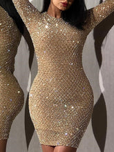 Load image into Gallery viewer, Sexy Evening Dress Perspective Sequin Dress