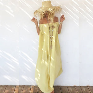 Sexy Off-the-shoulder Split Beach Maxi Dress