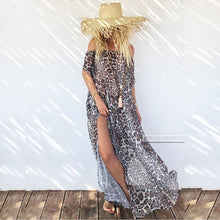 Load image into Gallery viewer, Sexy Off-the-shoulder Split Beach Maxi Dress