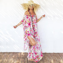 Load image into Gallery viewer, Sexy Off-the-shoulder Split Beach Maxi Dress