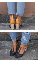 Load image into Gallery viewer, Large Size Thick and Suede Wild High Heel Sandals Women