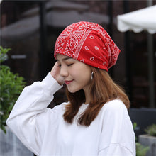 Load image into Gallery viewer, Pullover hat ethnic style bag head hat pile hat dual-purpose bib