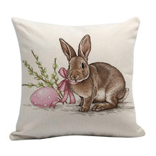 Load image into Gallery viewer, Linen Easter Cute Rabbit Pillow Pillowcase Home Decoration