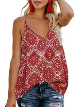Load image into Gallery viewer, Sleeveless V-neck Printed Shirt Sling