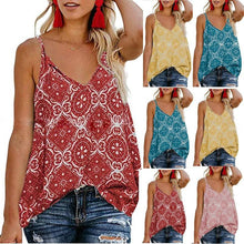 Load image into Gallery viewer, Sleeveless V-neck Printed Shirt Sling