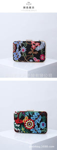 Embroidered evening bag ethnic style banquet bag