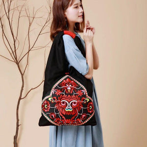 Tibet national style embroidery bag one-shoulder cloth bag