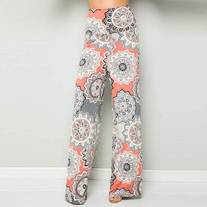 Bohemian Printed Wide Waist Casual Comfortable Wide Leg Yoga Pants