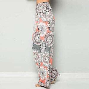 Bohemian Printed Wide Waist Casual Comfortable Wide Leg Yoga Pants