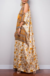 Bohemian Off-the-shoulder Style Robes Sling Ethnic Long Dress
