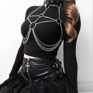 Punk Harajuku collar restraint sexy wild belt female waist chain