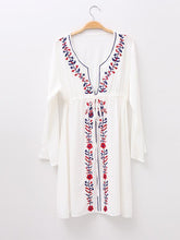 Load image into Gallery viewer, Elegant V-neck Print Bohemia Mini Beach Dress