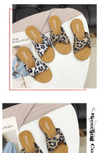 Load image into Gallery viewer, Women Summer Leopard Flat Slippers