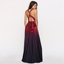 Load image into Gallery viewer, Cross halter sexy strappy gradient dress