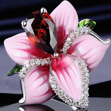 Load image into Gallery viewer, Plating Diamond Flower Ring