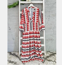 Load image into Gallery viewer, Printed New Long 9-point Sleeve Dress