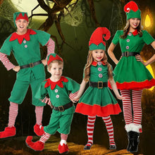 Load image into Gallery viewer, Children&#39;s Halloween Costume Christmas Elf costume Cosplay adult men&#39;s and women&#39;s Christmas Costume