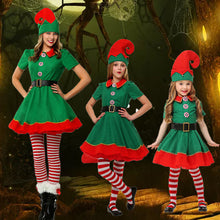 Load image into Gallery viewer, Children&#39;s Halloween Costume Christmas Elf costume Cosplay adult men&#39;s and women&#39;s Christmas Costume