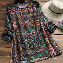 Load image into Gallery viewer, Cotton and Hemp Printing Loose Size Long-sleeved Shirt