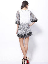 Load image into Gallery viewer, Fashion White Lace Bohemia Half Sleeve Mini Dress Beach Dress