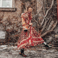 Load image into Gallery viewer, Bohemian print vintage dress