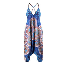 Load image into Gallery viewer, Loose Digital Print Women&#39;s Casual Open Back Sexy Jumpsuit