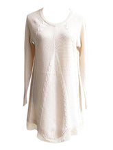 Load image into Gallery viewer, Women Long Sleeve Lace Stitching Pure Color Knitted Sweaters