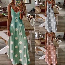 Load image into Gallery viewer, Bohemian Dot Printed Dress Suspender Dress