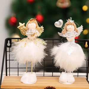 Lovely white angel table top window creative tree decorations