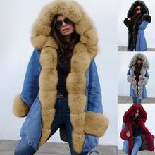 Load image into Gallery viewer, Autumn and winter coat camouflage plush fur collar warm coat jacket