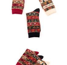 Load image into Gallery viewer, Retro Ethnic Women&#39;s Socks and The Deer Snowflake Cotton Socks