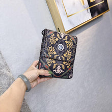 Load image into Gallery viewer, Women&#39;s Shoulder  Retro National Style Widened and Slanted Mobile Phone Double-layer Manual Bag