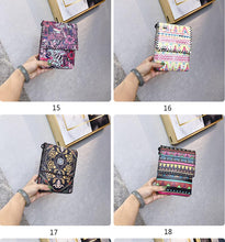 Load image into Gallery viewer, Women&#39;s Shoulder  Retro National Style Widened and Slanted Mobile Phone Double-layer Manual Bag