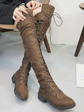 Load image into Gallery viewer, Winter Solid Bandage Over-the-knee Boots