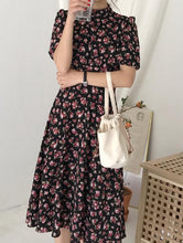 Load image into Gallery viewer, New Floral Print Short Sleeve Casual Dress