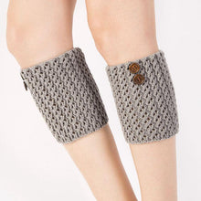 Load image into Gallery viewer, Boot cuff thick short-sleeved thick thick bamboo knit wool yarn socks - 13