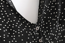 Load image into Gallery viewer, VINTAGE DOT BACKLESS V-NECK MAXI DRESS