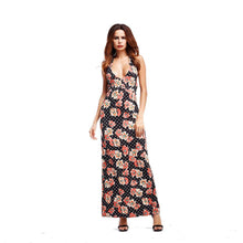 Load image into Gallery viewer, Floral Print Spaghetti Strap Beach Maxi Long Dress