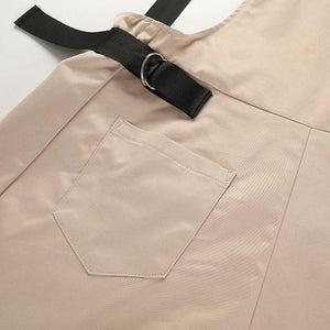 Khaki Zipper Bib with Pockets Fashion Casual Sexy Long Jumpsuits