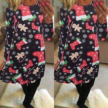 Load image into Gallery viewer, Printed Christmas Dress Dress