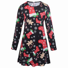 Load image into Gallery viewer, Printed Christmas Dress Dress