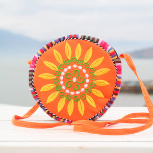 Ethnic Embroidery One-shoulder Diagonal Brand New Sunflower Handbag