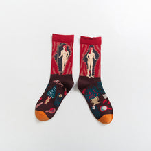 Load image into Gallery viewer, Designer socks children boneless sewing head pop style small Red Book Women&#39;s cotton socks