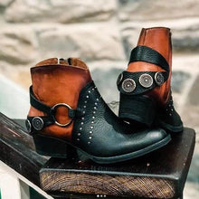 Load image into Gallery viewer, Autumn and Winter Fashion Round Head Low-top Large Size Women&#39;s Short Boots