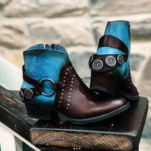 Load image into Gallery viewer, Autumn and Winter Fashion Round Head Low-top Large Size Women&#39;s Short Boots