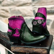 Load image into Gallery viewer, Autumn and Winter Fashion Round Head Low-top Large Size Women&#39;s Short Boots