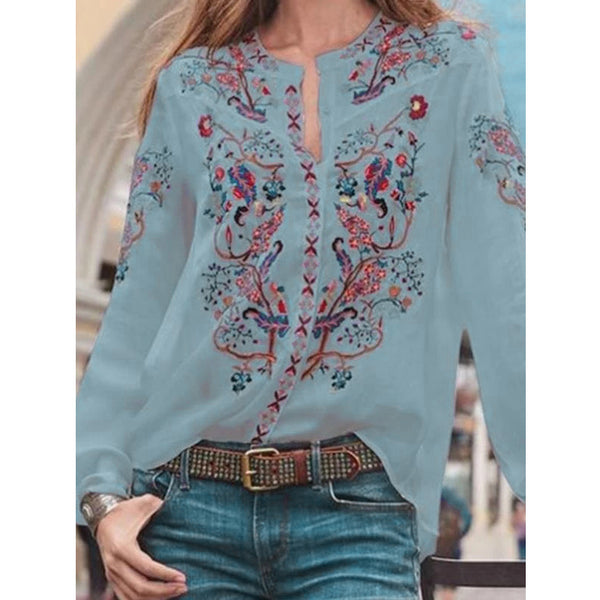 Explosions loose cardigan printed long-sleeved shirt tops