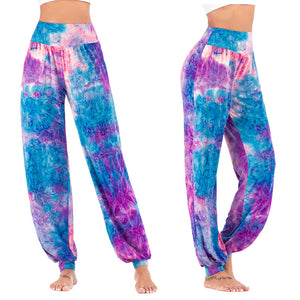 Women's New Casual Tie-dye High-waisted Trousers