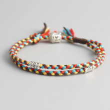 Load image into Gallery viewer, Tibetan Buddhist Lucky Woven Amulet Tibet Cord Bracelets &amp; Bangles For Women Men Handmade Rope Buddha Anklet Bracelet