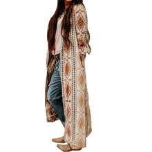 Load image into Gallery viewer, New Printed Long Sleeve Long Knit Jacket